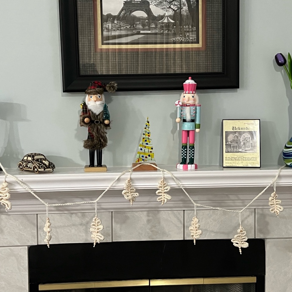 Crochet Christmas Tree Garland